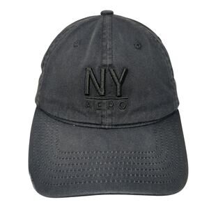 NY Aero Slideback Baseball Hat Black One Size Embroidered Aeropostale